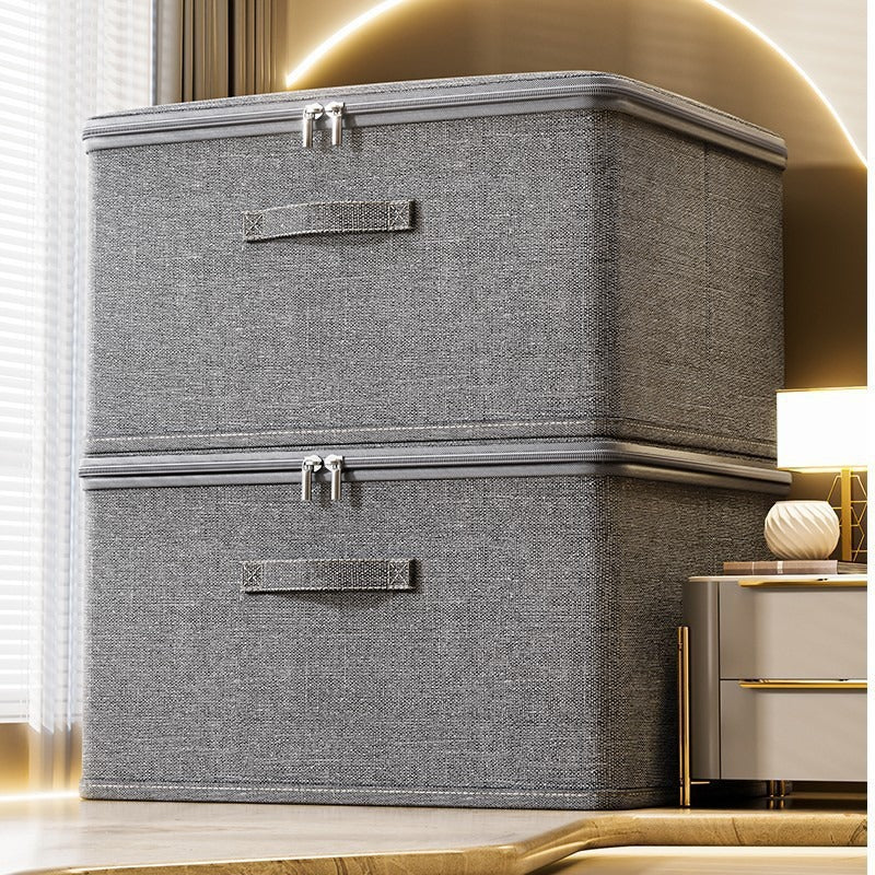 Storage box with lid Organizing box Household flip large thickened folding storage box Wardrobe for clothes storage