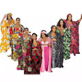 Special offer fashion digital printing loose robe with loosepants including bra and headscarf 4-piece set for african women