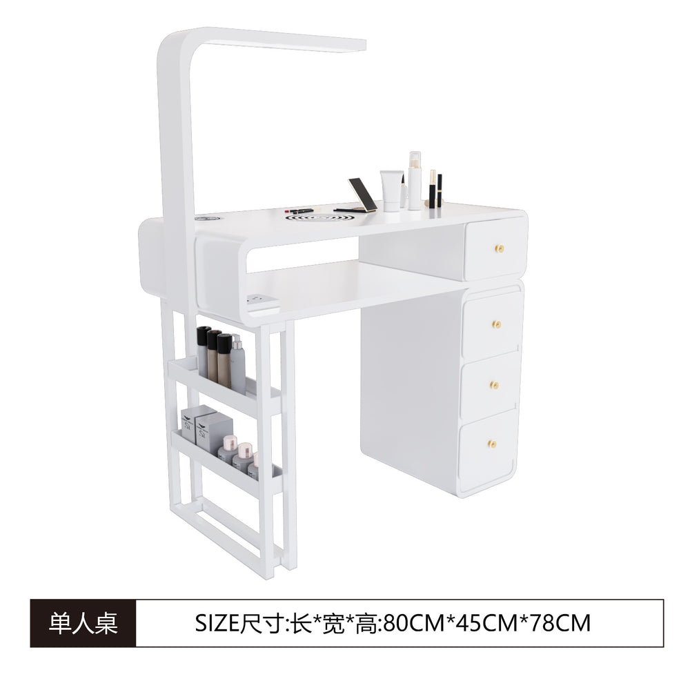 Widened 45cm nail table and chair set - special offer! economical single/double, light luxury, multi-functional, odorless, carbon steel with baked enamel finish