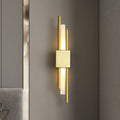 Italian normcore double pole long frosted soft light strip house staircase entrance living room background wall normcore linear wall lamp