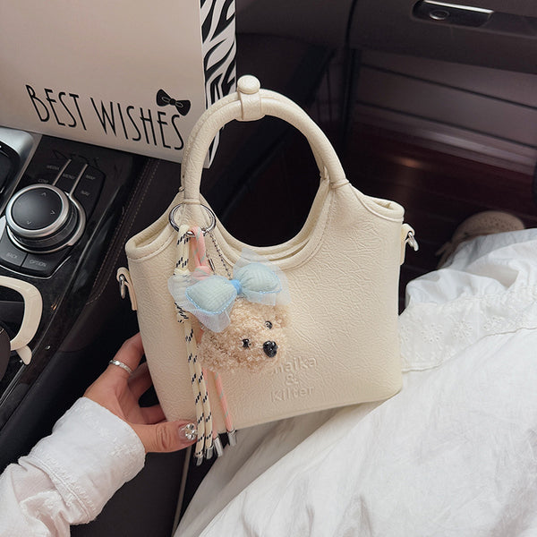Popular fashion bag women's handbag 2025 new messenger bag bucket bag high-end texture simple temperament bag