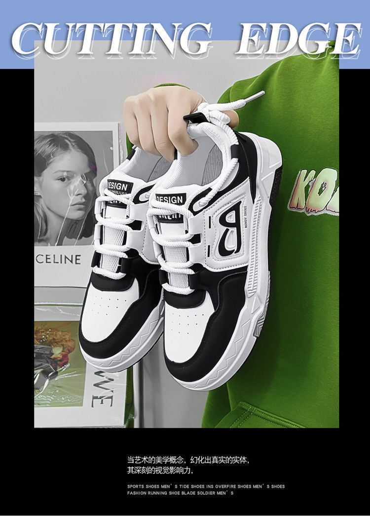 Canvas shoes men's wintercasual sports sense of designniche style men's shoes 2025new arrival student bread thick sole sneakers