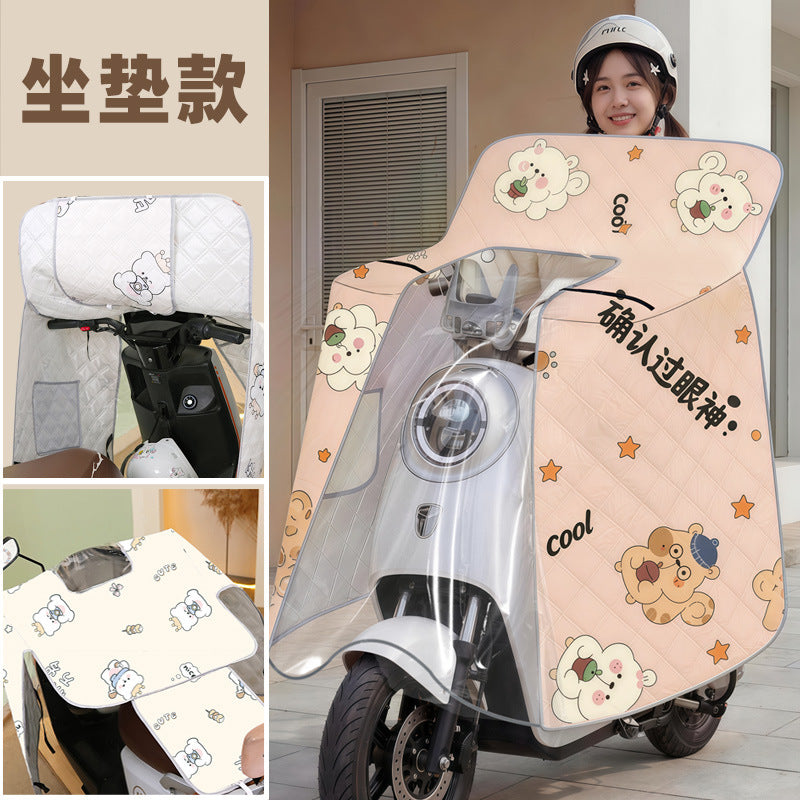 【full body waterproofing】summer electric vehicle windshield cover - sunshade, waterproof, and windproof for electric bikes