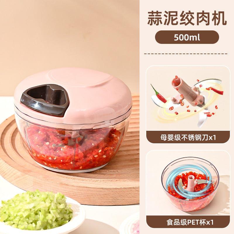 Garlic masher manual garlic puller kitchen multifunctional garlic masher ginger garlic meat mashed food meat grinder vegetable cutter handy gadget