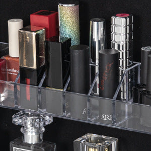 Wooden jewelry mirror cabinet wall makeup full-length mirror multi-functional storage locker home bedroom full-body mirror