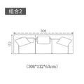 Italian minimalist piano key genuine leather sofa modern casual large apartment house living room combination napa cowhide sofa