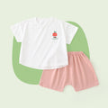 Baby short-sleeve set with shorts - lightweight summer outfit for infants and toddlers (ages 1-4) - boys' and girls' loose-fit outerwear