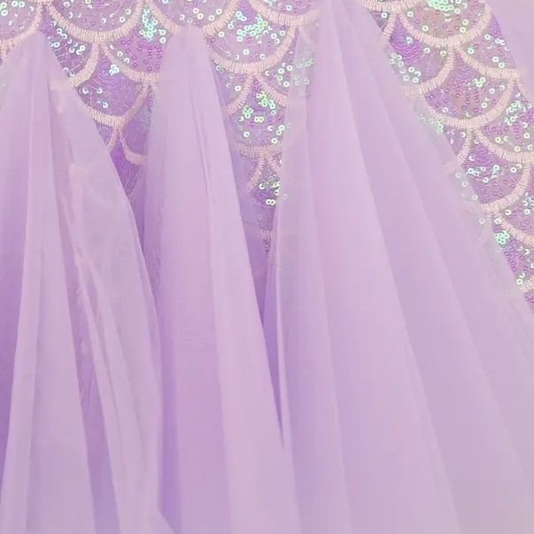 Girls' summer mermaid dress  new style little girl baby sequin skirt kids chic princess dress