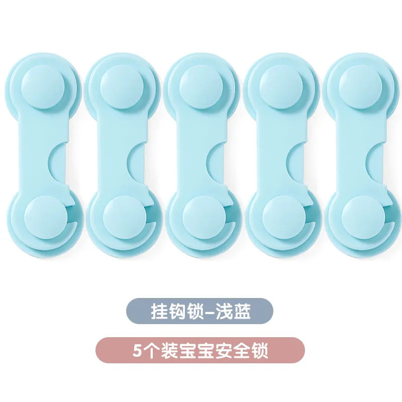 Wholesale double-lock child safety drawer locks - anti-pinch hand protection strips for baby safety - childproof door lock buckles & hook locks