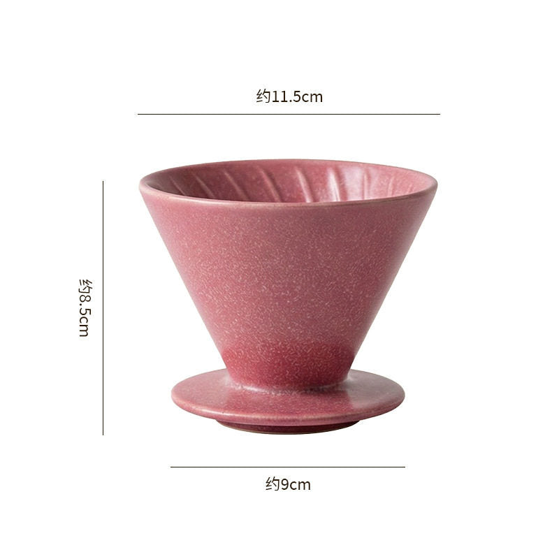 Retro japanese high-looking kiln-turned ceramic coffee filter stylish mocha coffee filter cup coffee powder filter