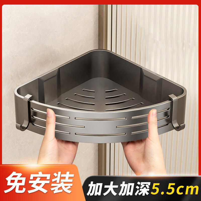 No punching bathroom triangle rack toilet washstand wall-mounted toilet toilet bath storage shelf