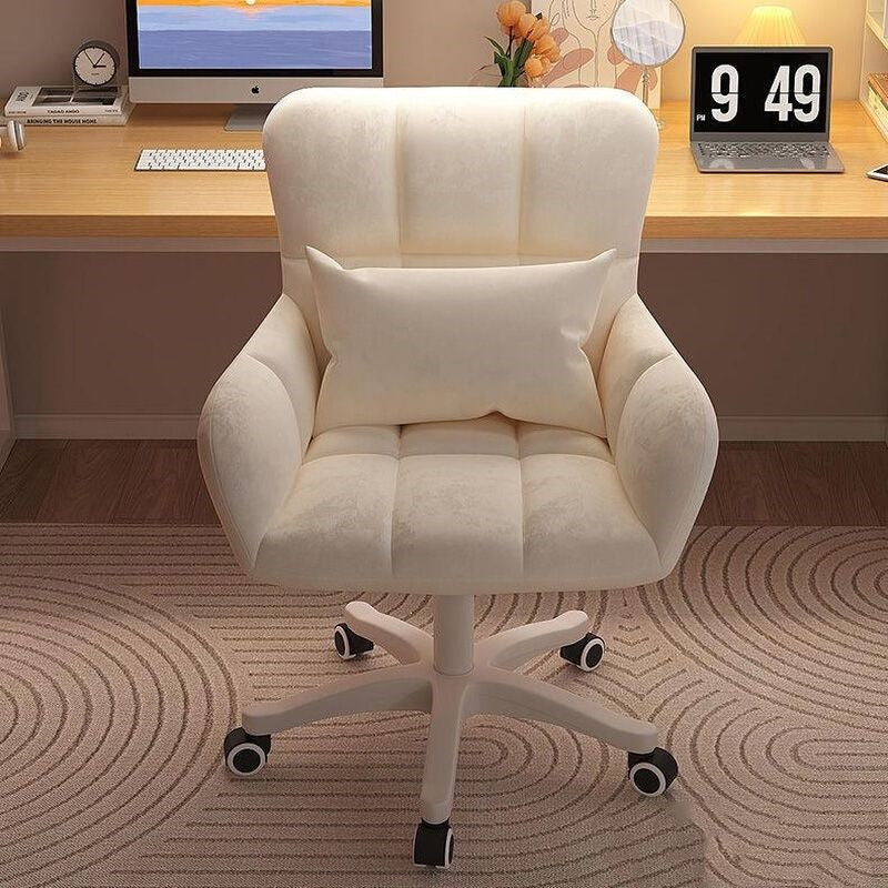 Computer chair for homecasual backrest chair makeup chair college student dormitory sedentary plaid backrest adjustable swivel chair