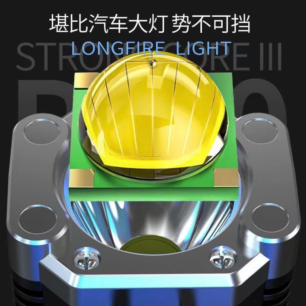 Car safety hammer Fire emergency, multi-function strong light flashlight LED work light USB rechargeable flashlight