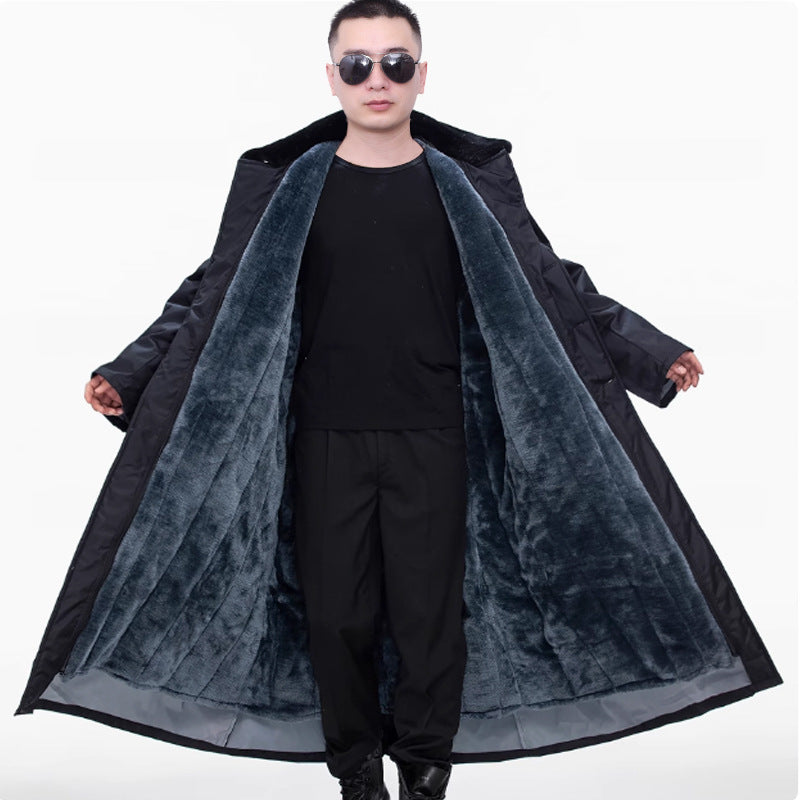 Work cold storage cold clothing Northeast cotton-padded jacket yellow-green coat long winter thickened new military coat men's cotton-padded coat