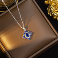 [set] high-end elegant and luxurious full diamond necklace for women, earrings, rings, full diamond copper inlaid zirconium sweater chain wholesale