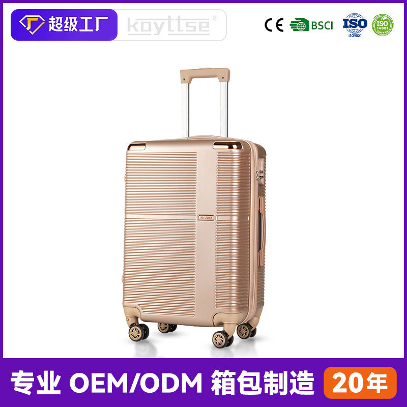 Foreign trade ABS suitcase trolley case wholesale 24-inch new large-capacity password box universal wheel durable boarding case