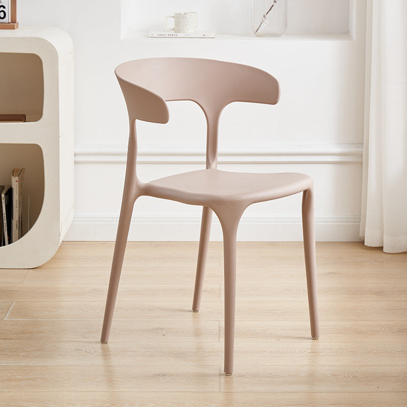 Scandinaviancasual modern thickened plastic chair for home dining table and chairs stackable back chair stool desk horn chair