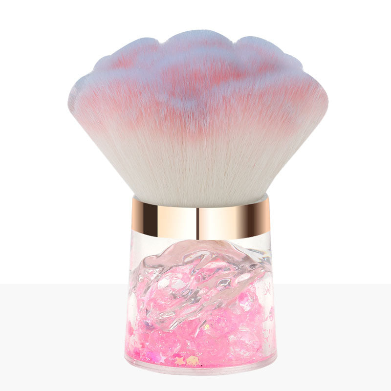 Travel portable diamond manicure dust brush mini mushroom head large cross-border beauty loose powder brush makeup brush portable
