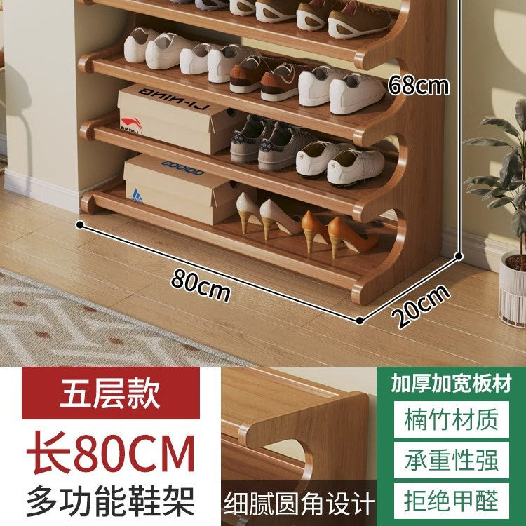 Simple shoe rack, small narrow door, household shoe cabinet, rental house, dormitory, multi-functional storage artifact, space-saving shelf