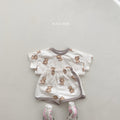 Ins-style korean cartoon summer pajamas for babies (0-4 years) - super cute, breathable two-piece set for boys and girls