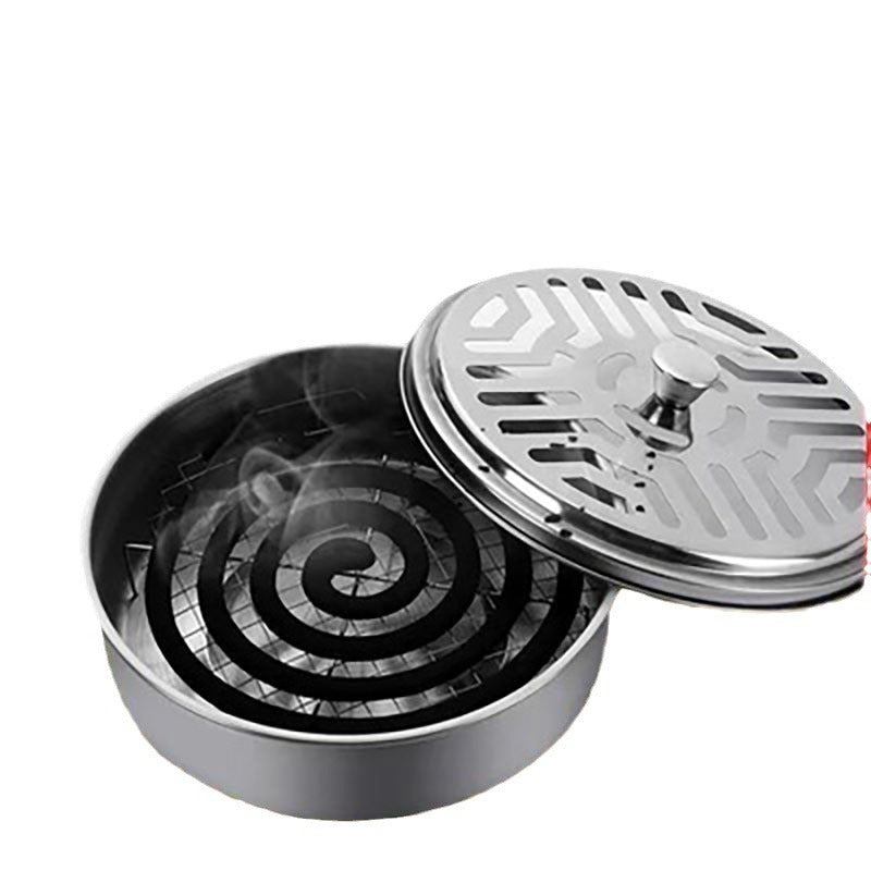 Indoor fireproof mosquito coil box with lid Household mosquito coil tray Mosquito coil rack Creative large safety fireproof mosquito coil tray