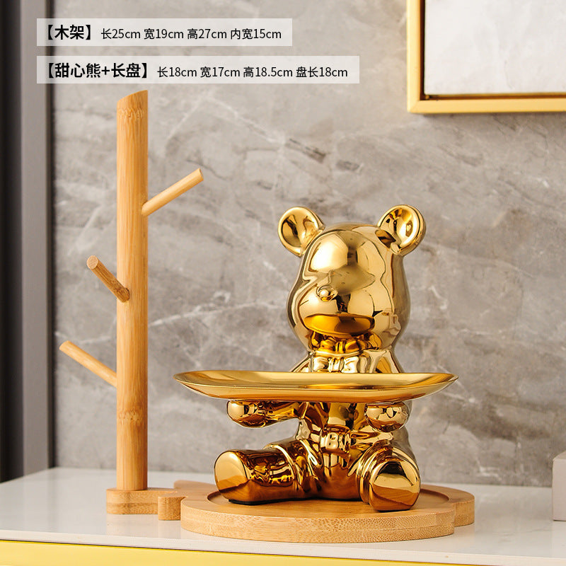 Entryway console table key holder tray - violent bear design, luxury & high-end home decor accent