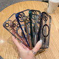 Suitable for iphone 17 electroplated magnetic cd texture lens film 16 phone case apple 15 magnetic full coverage protective case 14