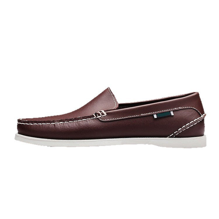 Sailboat shoesmentrendy british genuine leather low anklecasual leather shoeseasiest for matchlazy one-legged casualcowhideplaid