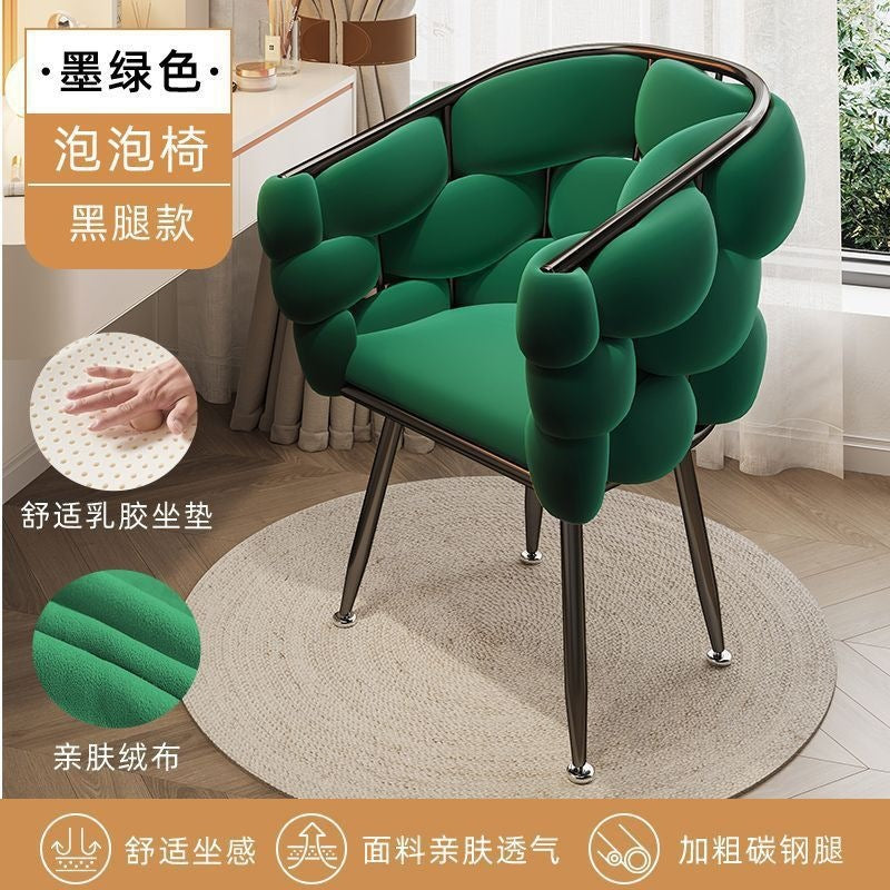Bubble chair: minimalist, luxe design for home use - makeup vanity, manicure chair, comfortable petal shape