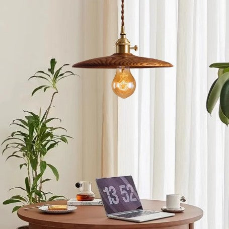 ins Nordic black walnut nostalgic lighting, bedroom bedside lamp, bar brass dining room lamp, wabi sandy chandelier