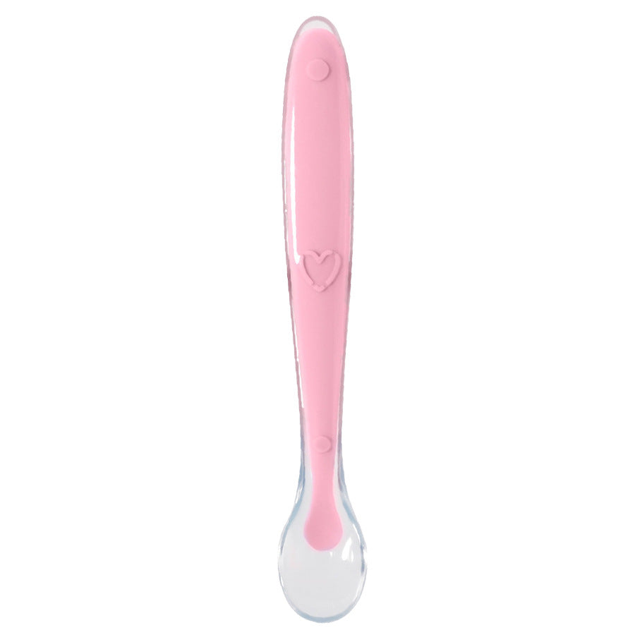 Factory custom baby silicone spoon baby silicone soft spoon newborn food supplement spoon soft head spoon child feeding tableware