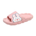 Cute rabbit slippers women's summer stomping on shit soft thick sole girl heart non-slip home bath student dormitory sandals women