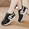 plus size women's shoes new arrival breathable leather sneakers women's korean version thick solecasual soft bottom running dad shoes