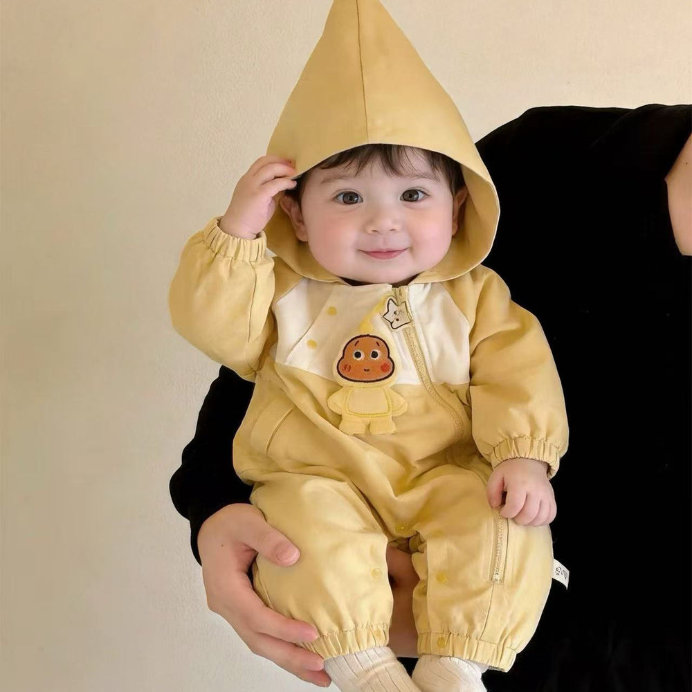 Spring & fall baby hundred-day onesie baby boy cartoon star man long sleeves romper newborn romper onesie