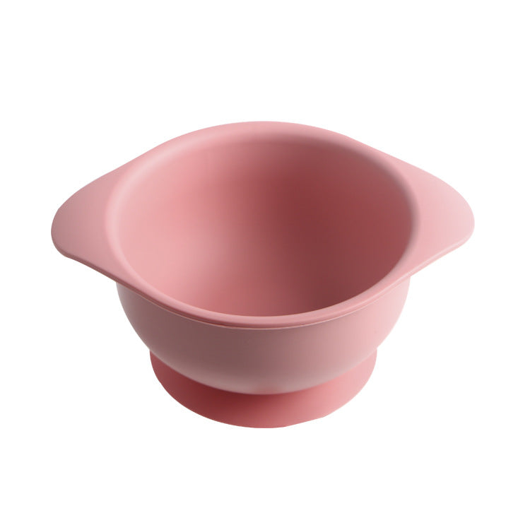Feeding utensils baby food bowl all-in-one suction bowl silicone children's tableware silicone set - customizable logo & colors
