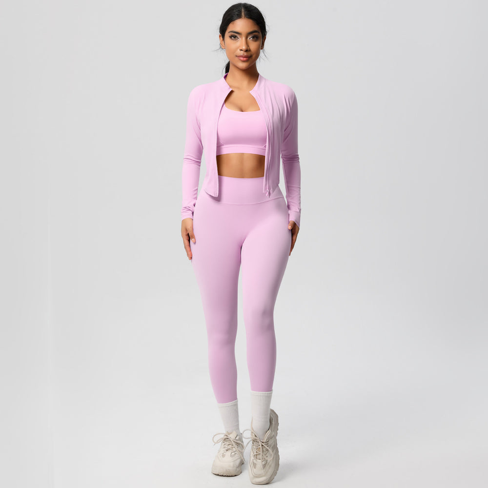 new cloud-like outdoor casual fitness activewear set - quick-dry compression running training yoga suit (3-piece)
