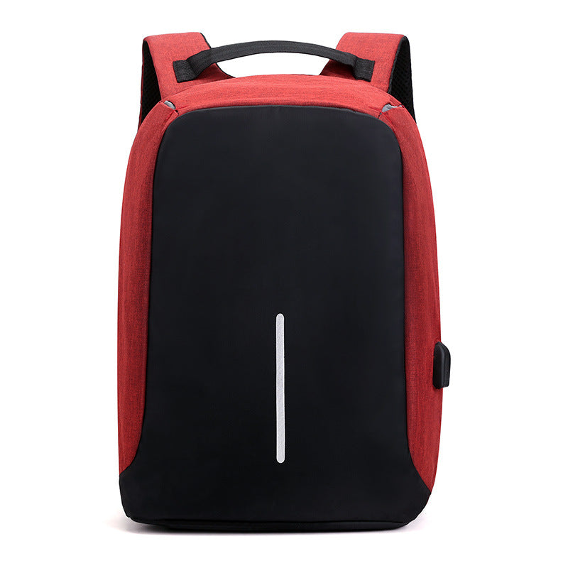 Cross-border business new computer bag male rechargeable junior high school student backpacking travel large capacity simple backpack