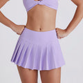 pleated skirt breathable bottom pants quick-drying fashion tape running sports high waist fitness short skirt tennis skirt suit
