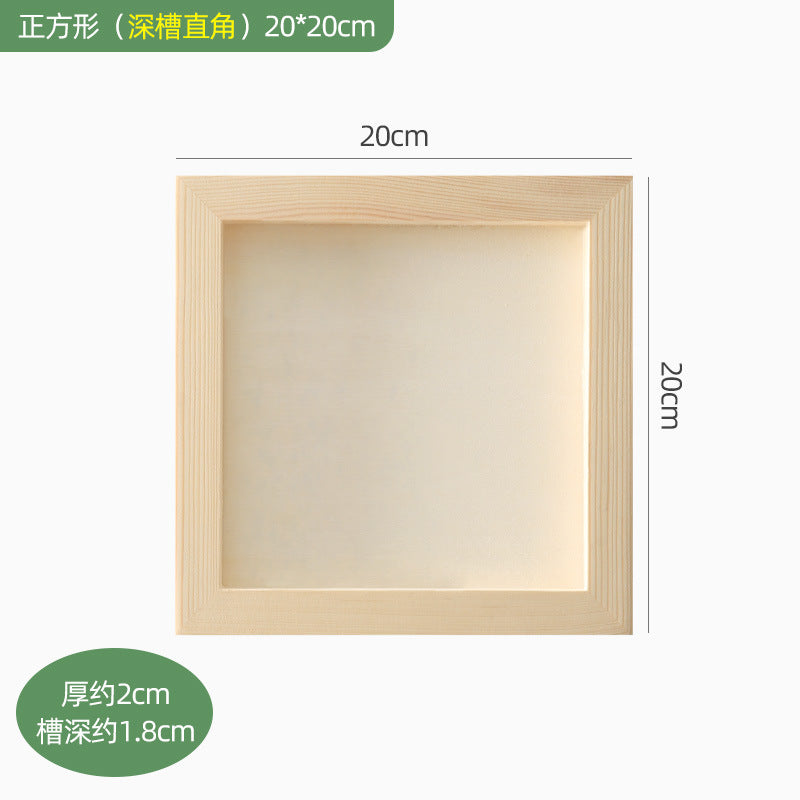 Solid wood clay picture frame mounted wood clay photo frame handmade DIY material wood frame colored clay works display empty frame