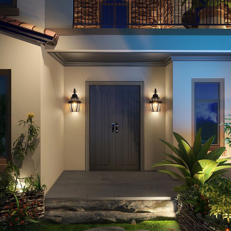 Outdoor wall light waterproof gate balcony garden home courtyard aisle villa exterior wall lamp b&b french pillar light