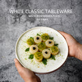 Nordic creative rimmed ceramic steak plate - personalized gold-edged ceramic round plate for restaurants, hotels, pizza, and business use