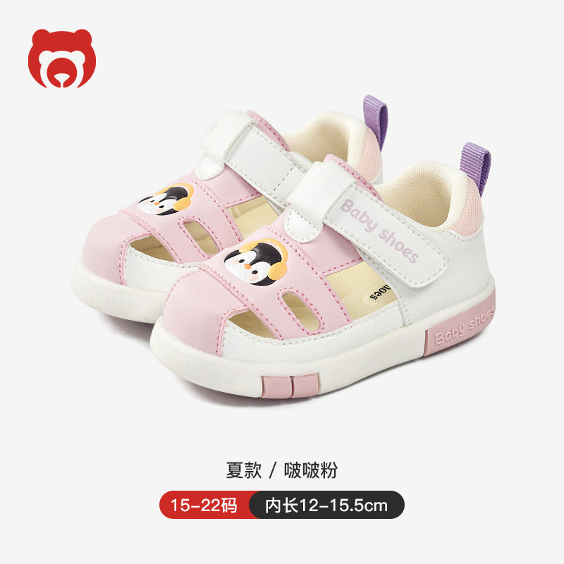 Toddler shoes baby boys summer sandals infant soft sole squeaky shoes cartoon 1-3 years old baby shoes children's shoes