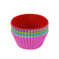 silicone muffin cups baking diy tools - round & heart-shaped cake cup molds - high-temperature resistant silicone cake cups