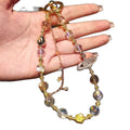 Classy mobile phone chain beaded crystal saturn sparkling new chinoiserie bag camera hanging chain short mobile phone case lanyard