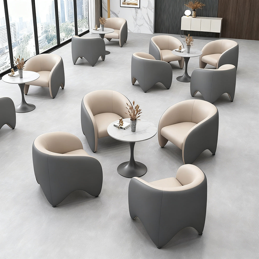 Italian minimalist dining chair, designer style, subtly luxurious, high-end leather upholstered, modern minimalist chair for home use, with backrest