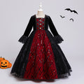Halloween girls' dress cosplay costume long sleeve autumn/winter new arrival role play outfit girl's dress cross-border foreign trade style