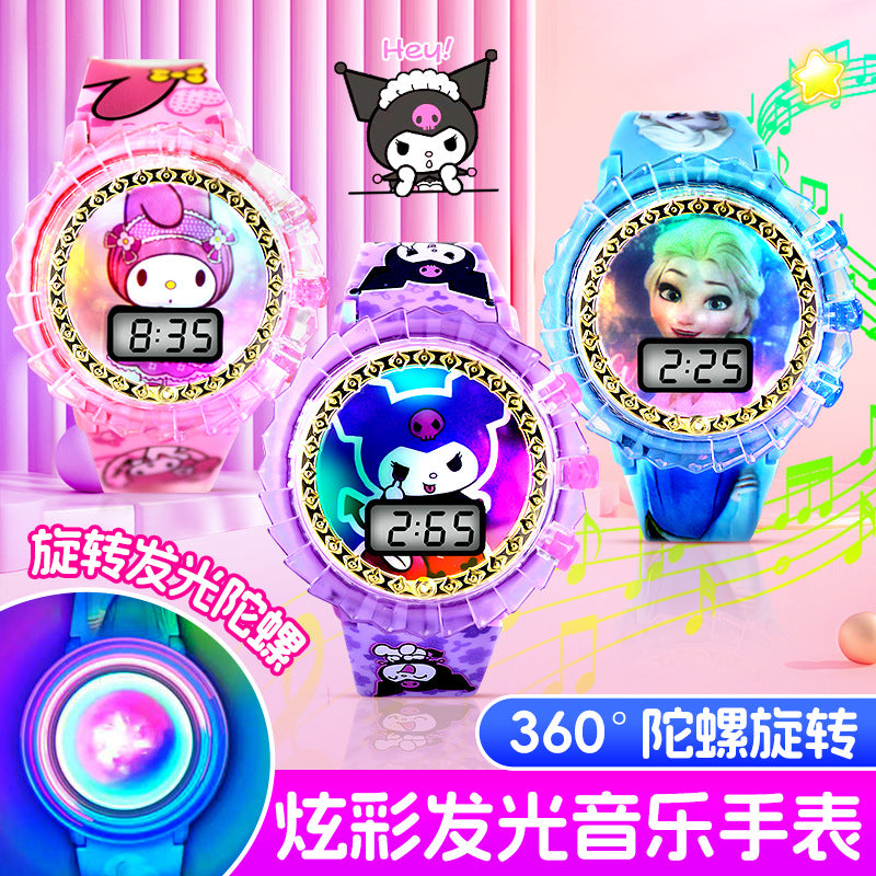 New sanrio colorful light-up children's electronic watch - my melody & hello kitty - perfect gift for kindergarten & elementary school boys & girls
