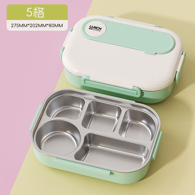 Kids' insulated lunch box - perfect for elementary and middle school students - divided compartment bento box - 304 stainless steel lunch container for boys