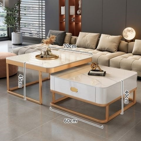 Rock slab coffee table living room for homenew arrivalaccessible luxury marble table foldablenormcore coffee table small apartment
