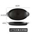 Large-capacity fish plate ceramic plate steamed fish plate creative for home fish plate special pepper fish head soup plate vegetable plate